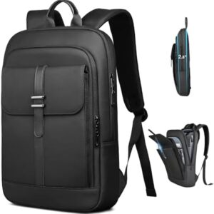 hk Slim Laptop Backpack for Men Women, Anti Theft 15.6 Inch Business Backpacks Water Resistant Computer Backpack for College Work Commuting Travel