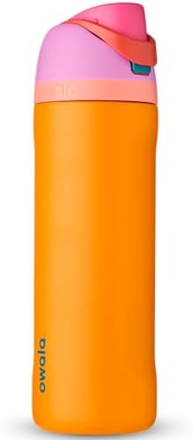 Owala FreeSip Insulated Stainless Steel Water Bottle with Straw for Sports, Travel, and School BPA-Free Sports Water Bottle, 24 oz, Tropical