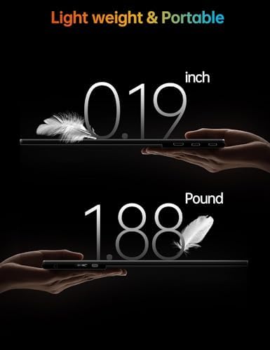 VILVA Portable-Monitor-for-Laptop - 15.6'' 1080P FHD IPS Display USB-C HDMI Portable Monitor for Laptop with Cover and Speakers External Monitor for Laptop/PC/Mac/Phone/Xbox Switch/PS4/ - Image 5