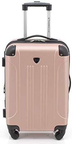 Travelers Club Chicago Hardside Expandable Spinner Luggage, Rose Gold, 3 Piece Set - Image 6