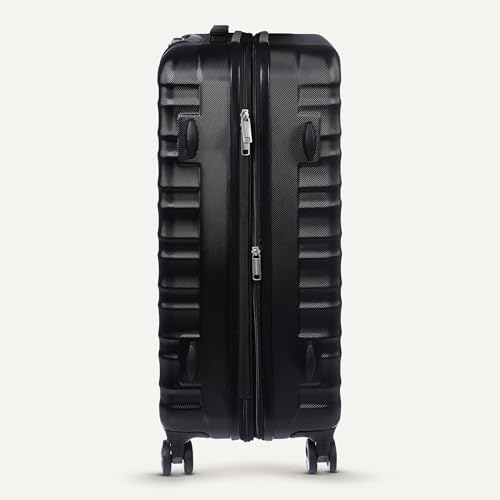 Amazon Basics 21" Hardside Carry-On Luggage, Hardshell Suitcase With Wheels, Expandable For Up to 25% More Space, With Scratch-Resistant Surface, Four Multi-directional Wheels, Black - Image 5