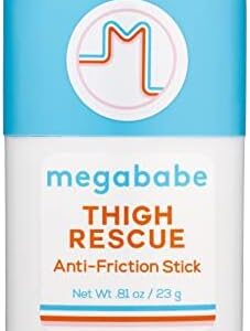 Megababe Thigh Rescue Anti-Chafe Stick Vacation Spring Break Essentials | Prevents skin chafe & irritation | Thighs, arms, bra-lines & more