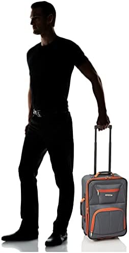 Rockland Fashion Expandable Softside Upright Luggage Set, Charcoal, 2-Piece (14/19) - Image 7