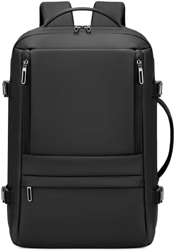 Carry On Travel Backpack for Airplanes | 40L Suitcase Backpack Luggage Business Weekender Bag - Expandable Travel Carry On Flight Approved for Men Women - Black