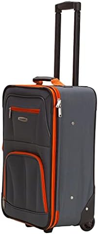 Rockland Journey Softside Upright Luggage Set, Expandable, Charcoal, 4-Piece (14/19/24/28) - Image 6