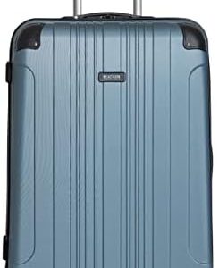 Kenneth Cole REACTION Out of Bounds Lightweight Hardshell 4-Wheel Spinner Luggage, Granite Blue, 28-Inch Checked