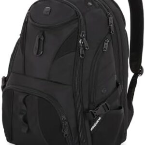 SwissGear 1900 Scansmart TSA 17 Laptop Backpack, Black/Black, 19-Inch