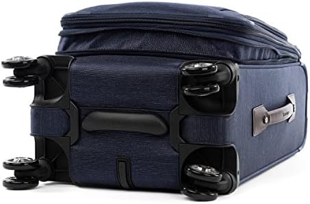 Travelpro Platinum Elite Softside Expandable Carry on Luggage, 8 Wheel Spinner Suitcase, USB Port, Suiter, Men and Women, True Navy Blue, Carry On 21-Inch - Image 7