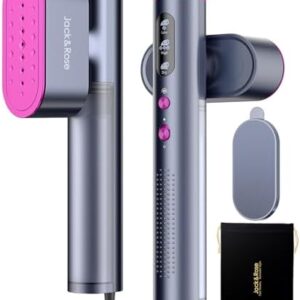 Jack ＆ Rose Travel Steamer for Clothes,110-220V Portable Steamer,15s Heat Up,Steamer ＆ Iron 2 In 1, Travel Size Garment Steamer,Large Ceramic Heat Panel,for Global ＆ Europe Traveling