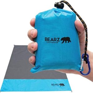 Pocket Blanket - Beach Blanket Waterproof Sandproof, Picnic Blankets Waterproof Foldable, Lightweight & Compact for Hiking, Camping, Travel, Festival Accessories