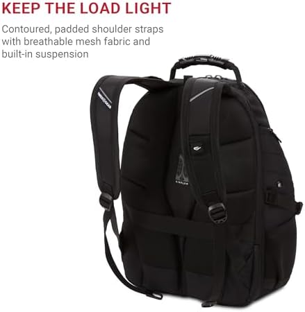 SwissGear 1900 Scansmart TSA 17 Laptop Backpack, Black/Black, 19-Inch - Image 5