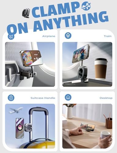 LISEN Airplane Phone Holder Travel Essentials for Women Long Flight Essentials Must Haves Handsfree for MagSafe Travel Accessories Phone Stand Cruise Essentials 2025 iPhone Stand for Video Recording - Image 7