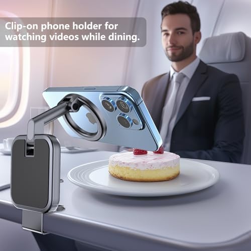 Airplane Phone Holder Mount,Travel Essentials Airplane Phone Holder for Accessories, Universal Flight Must Haves Travel Phone Holder for Car Mount fits iPhone 15 Pro Max - Image 5