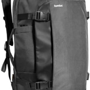 tomtoc Travel Backpack 40L, TSA Friendly Flight Approved Carry-on Luggage Hand Water-resistant Lightweight Business Rucksack, Durable Large Weekender Bag Daypack Fits 17.3 Inch Laptop