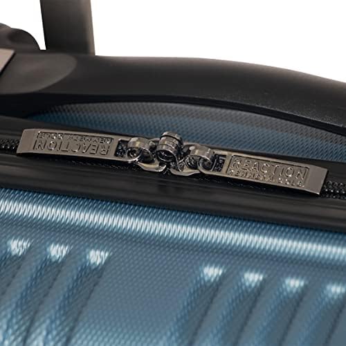 Kenneth Cole REACTION Out of Bounds Lightweight Hardshell 4-Wheel Spinner Luggage, Granite Blue, 28-Inch Checked - Image 12
