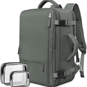 Travel Backpack For Women Men Flight Approved, Carry-on Backpack Bag Luggage, Personal Item Backpack Bag, Laptop Backpack Casual Daypack, Travel Essentials Must Haves, Olive-green