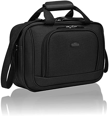 U.S. Traveler Lightweight Rolling 20" Carry On Luggage Softside Suitcase, Black, 2 Wheel-2 Piece - Image 4