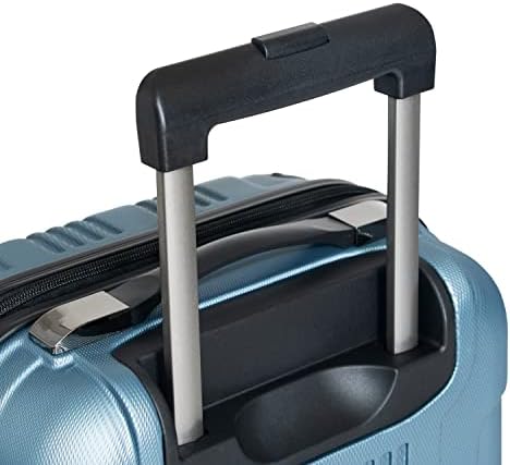 Kenneth Cole REACTION Out of Bounds Lightweight Hardshell 4-Wheel Spinner Luggage, Granite Blue, 28-Inch Checked - Image 13