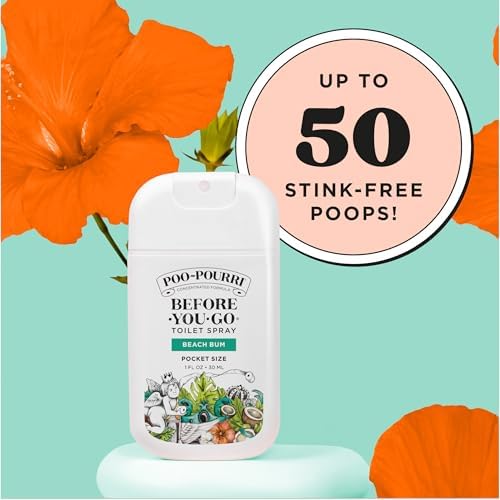 Poo-Pourri Before-You-Go Toilet Spray, Beach Bum, 1 Fl Oz Pocket Travel Size - Coconut, Orchid and Toasted Praline - Image 8