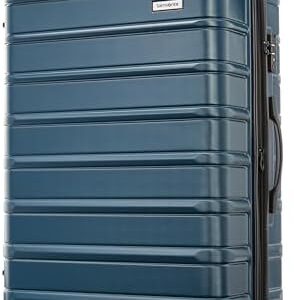 Samsonite Omni 2 28-Inch Large Checked Hardside Luggage with 360° Spinner Wheels - Scratch Resistant Hardshell - TSA Lock - Expandable Polycarbonate Shell for Lightweight Travel - Nova Teal