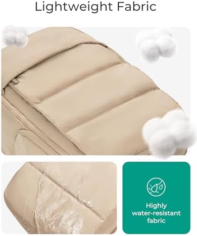 BAGSMART 30L Carry On Backpack with Shoe Compartment, Airline Approved Travel Backpack, Lightweight Travel Bag Fits 15.6 Inch Laptop, Water-Resistant, Camel - Image 4