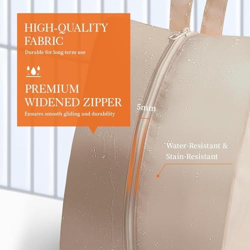 HOTOR Packing Cubes for Suitcases - 6 Pieces, Light Packing Cubes for Travel, Premium Suitcase Organizer Bags Set, Space-Saving Luggage Organizers, Travel Accessories and Essentials, Beige - Image 6