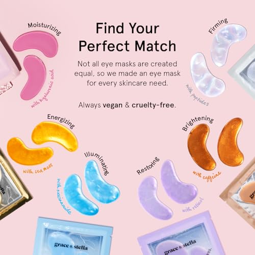 grace & stella Under Eye Mask - Gifts for Women - Travel Essentials - Reduce Dark Circles, Puffy Eyes, Undereye Bags, Wrinkles - Gel Under Eye Patches for Bridesmaid - Vegan Self Care (24 Pairs, Gold) - Image 5