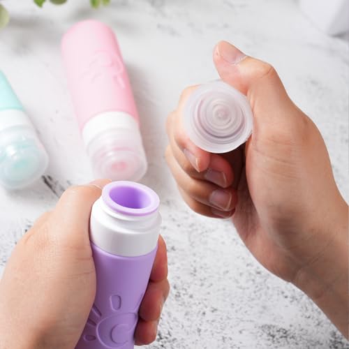 18 Pack travel Bottles for Toiletries, TSA Approved Silicone Travel Containers Leak Proof Refillable Travel Accessories for Shampoo Conditioner Lotion Body Wash(Multicolored C) - Image 5