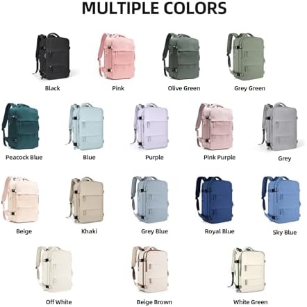 coowoz Large Travel Backpack For Women Men,Carry On Backpack,Hiking Backpack Waterproof Outdoor Sports Rucksack Casual Daypack Travel Essentials(Olive Green) - Image 3