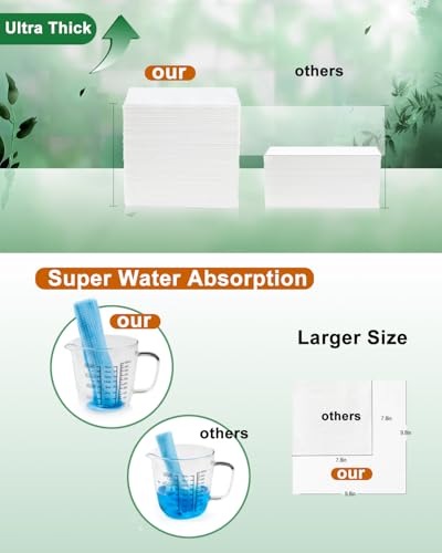 Disposable Face Towel,Biodegradable Facial Towels,Extra Thick Soft Large Clean Facial Towels Plant Fiber Facial Washcloth Dry Wipes for Sensitive Skin,Travel,Makeup Remover-50 Count - Image 3