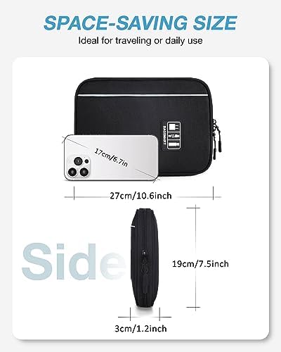 BAGSMART Electronics Travel Organizer Case, Tech Accessories Cord Storage Bag for Phone, Power Bank, SD Card, Cables, Black - Image 5