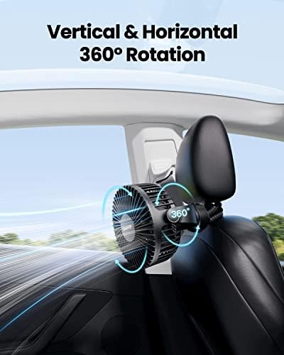 Gaiatop Mini Portable Stroller Fan, Battery Operated Small Clip on, Detachable 3 Speed Rechargeable, 360° Rotate Flexible Tripod Better Cooling for Car Seat Crib Treadmill Travel Black - Image 6