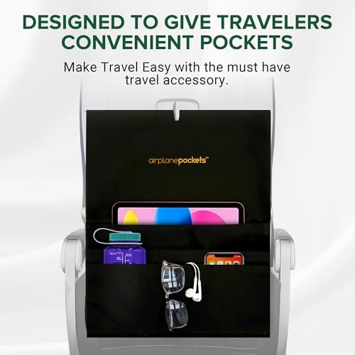 Airplane Pockets - Airplane Accessories - Plane Travel Essentials - Travel Organizer - Seat Storage Organizer - Air Travel Essentials - Seat Back Organizer - International Travel Must Haves - Image 2