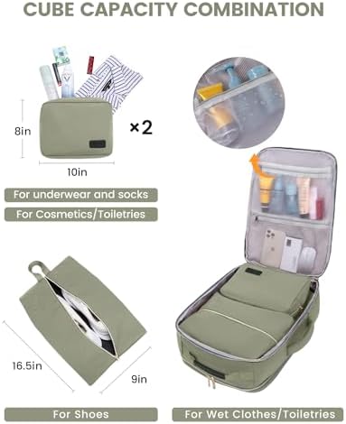 LOVEVOOK 40L Travel Backpack for Women & Men, Large Carry on Backpack for Airplanes with 3 Packing Cubes, TSA Personal Item Travel Bag fits 17" Laptop, Waterproof Weekender Essentials Airline Approved - Image 6