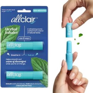 Nausea Relief Inhaler - All-Natural Remedy for Motion Sickness, Morning Sickness, Stress, and Queasiness - Fast-Acting, Drug-Free, Non-Drowsy & Portable Travel Essential - Pack of 2 Inhalers