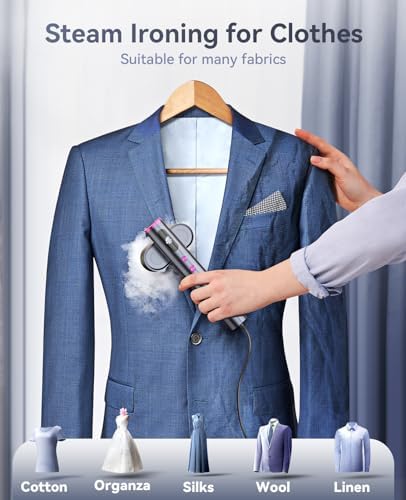 Jack & Rose Travel Steamer for Clothes,110-220V Portable Steamer,15s Heat Up,Steamer & Iron 2 In 1, Travel Size Garment Steamer,Large Ceramic Heat Panel,for Global & Europe Traveling - Image 5