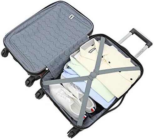 Travelers Club Chicago Hardside Expandable Spinner Luggage, Rose Gold, 3 Piece Set - Image 3