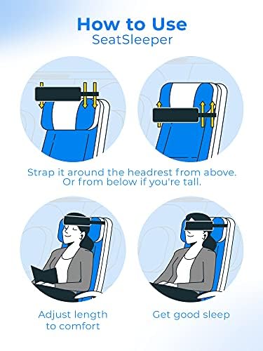 Travel Pillow Alternative Stops Bobbing | Airplane Head Straps and Car Support Band | Great on Travel Upright | Super Comfy Neck Support | Small & Compact - Image 7