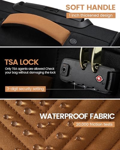 LOVEVOOK Carry On Luggage 22x14x9 Airline Approved,20 Inch Carry On Suitcases with Wheels,Softside Rolling Suitcase with TSA Lock for Women Men,Lightweight Travel luggage - Image 6