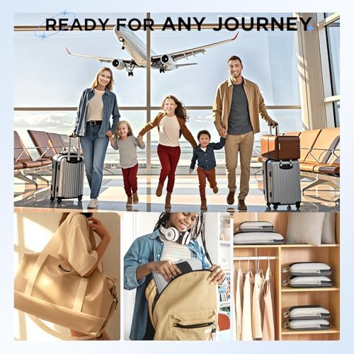 10 Set Compression Packing Cubes for Travel Essentials,Compressible Expandable Packing Cubes for Suitcase,OlarHike Luggage Organizer Bags for Travel,Handy Helper for Organizing Clothes(Black) - Image 9