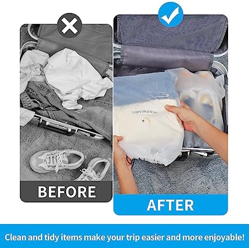 Clear Shoe Bags for Travel 5 PCS, 15.7" x 11.8" Travel Shoe Bags for Packing, Waterproof Drawstring Travel Shoe Storage Bag, Travel Essentials for Men and Women - Image 4