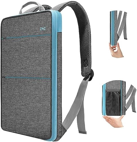 ZINZ Slim & Expandable Laptop Backpack Water Resistant Travel Backpack Compatible with MacBook Air/Pro 13-14 inch XPS 13 Surface 13.5" and Most 13-14 inch NoteBooks,G01BL01