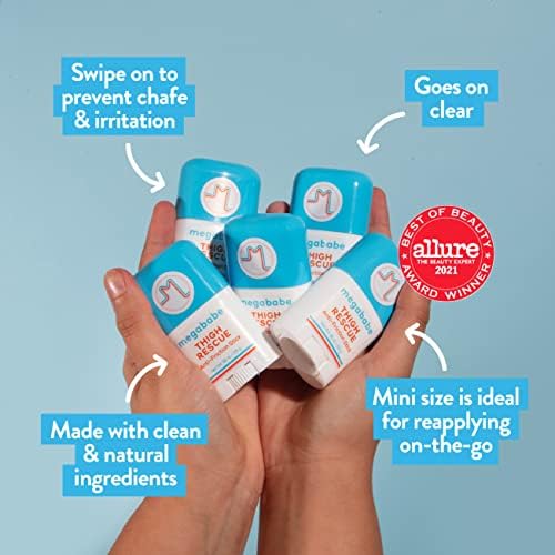 Megababe Thigh Rescue Anti-Chafe Stick Vacation Spring Break Essentials | Prevents skin chafe & irritation | Thighs, arms, bra-lines & more - Image 2