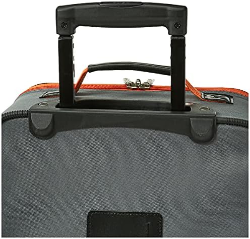 Rockland Fashion Expandable Softside Upright Luggage Set, Charcoal, 2-Piece (14/19) - Image 6