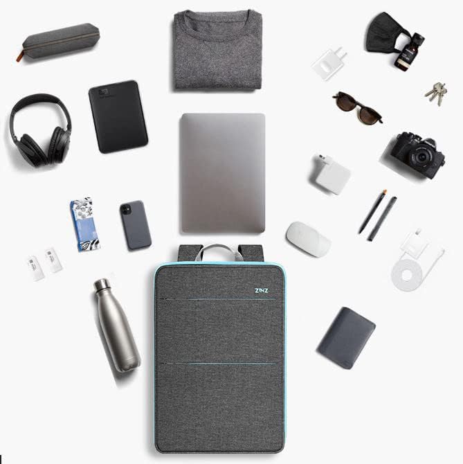 ZINZ Slim & Expandable Laptop Backpack Water Resistant Travel Backpack Compatible with MacBook Air/Pro 13-14 inch XPS 13 Surface 13.5" and Most 13-14 inch NoteBooks,G01BL01 - Image 5