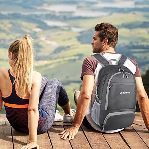 ZOMAKE Lightweight Packable Backpack 30L, Foldable Hiking Backpacks Water Resistant Compact Folding Daypack for Travel(Dimgray) - Image 7