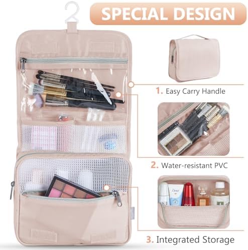 10 Set/8 Set Packing Cubes for Travel, Anti-Tearing Suitcase Organizer for Luggage with Shoe & Hanging Toiletry Bag,OlarHike Vacation Essentials & Accessories for Cruise Ship,Gifts for Women Mom,Cream - Image 3