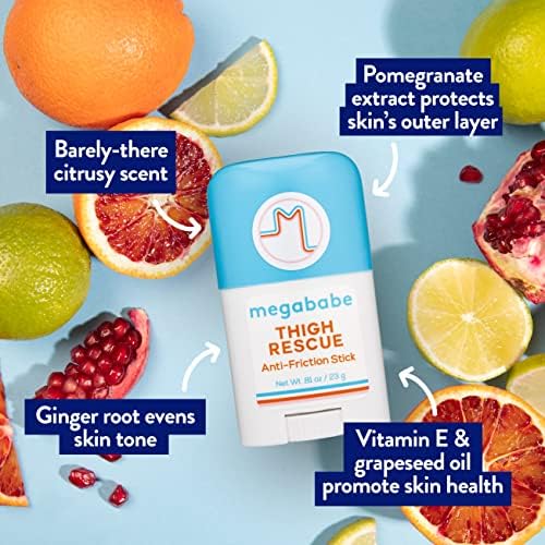 Megababe Thigh Rescue Anti-Chafe Stick Vacation Spring Break Essentials | Prevents skin chafe & irritation | Thighs, arms, bra-lines & more - Image 3